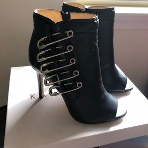 Katy Perry Navy Unity Crinkle Open Toe Bootie